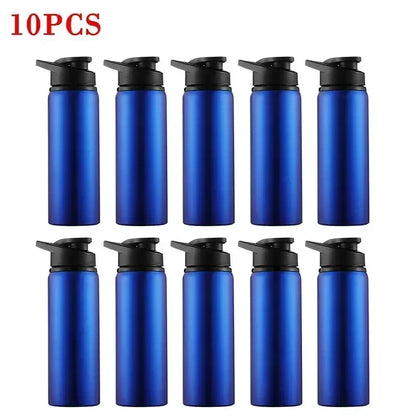15PCS Portable Stainless Steel Bicycle Water Bottle Straight Drinking Outdoors Sports Travel Kettle Metal Water Bottle