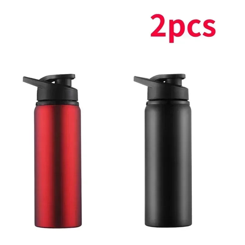 15PCS Portable Stainless Steel Bicycle Water Bottle Straight Drinking Outdoors Sports Travel Kettle Metal Water Bottle