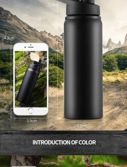 Metal Portable Water Bottle Leakproof Reusable Outdoor Sports Cup for Cycling Hiking Gym Halloween Gift Christmas Gift Travel