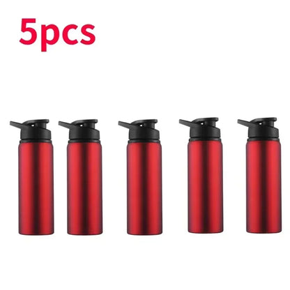 15PCS Portable Stainless Steel Bicycle Water Bottle Straight Drinking Outdoors Sports Travel Kettle Metal Water Bottle