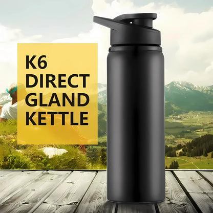 15PCS Portable Stainless Steel Bicycle Water Bottle Straight Drinking Outdoors Sports Travel Kettle Metal Water Bottle