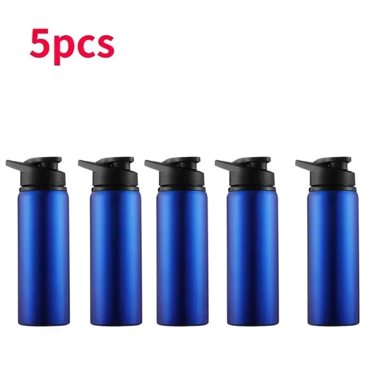 15PCS Portable Stainless Steel Bicycle Water Bottle Straight Drinking Outdoors Sports Travel Kettle Metal Water Bottle