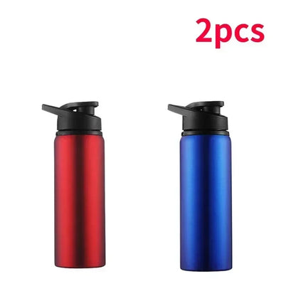 15PCS Portable Stainless Steel Bicycle Water Bottle Straight Drinking Outdoors Sports Travel Kettle Metal Water Bottle