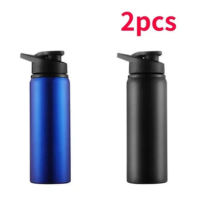15PCS Portable Stainless Steel Bicycle Water Bottle Straight Drinking Outdoors Sports Travel Kettle Metal Water Bottle